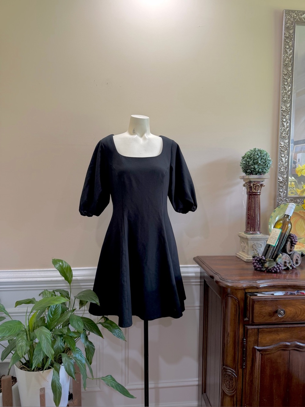 Kate Spade Classic Black Puff Sleeve Dress